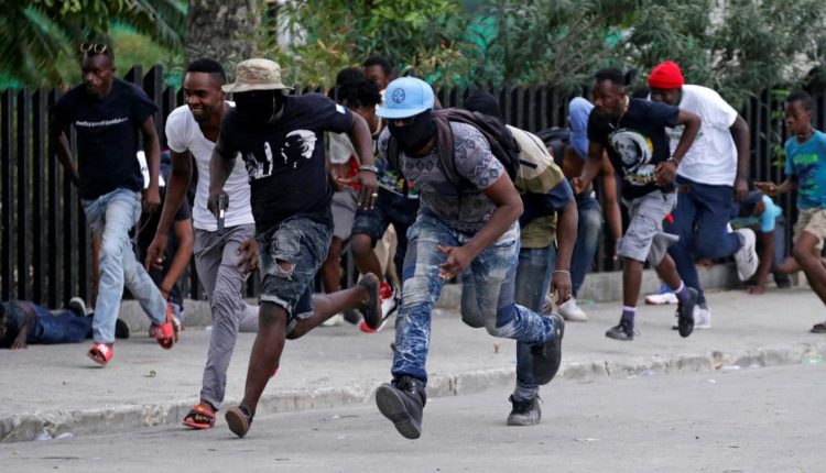 Des manifestants à Port-au-Prince, le 23 février 2020