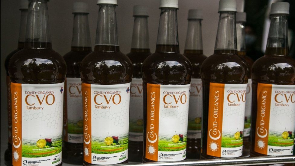 Covid-Organics, remède vita malagasy contre le coronavirus, sous forme de tisane à base d'artemisia conjugué avec d'autres plantes médicinales.