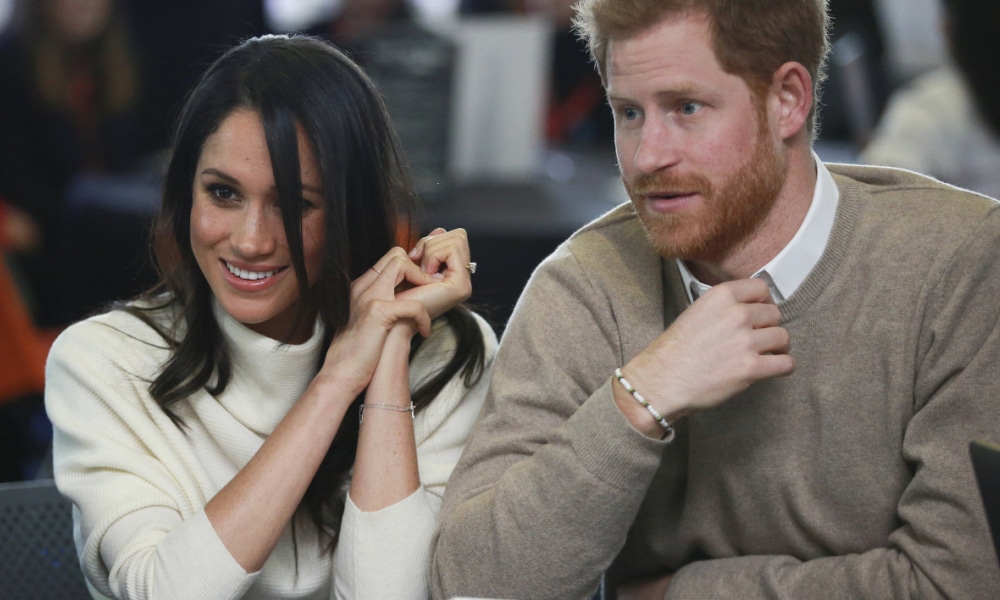 Meghan Markle et le prince Harry le 8 mars 2018 - Ian Vogler - Pool - AFP