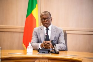 Le Président Patrice Talon lors de la rencontre avec les syndicats