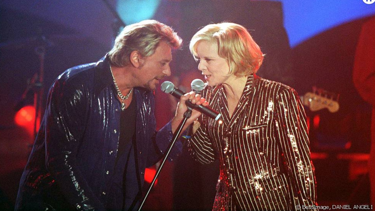 Terrafemina Johnny Hallyday et son ex-femme Sylvie Vartan en 1998 @ Bestimage Daniel Angel