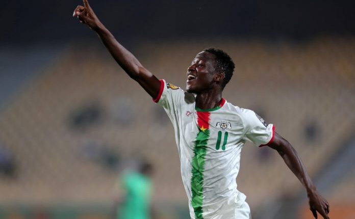 Un joueur du Burkina Faso lors du match contre le Zimbabwe en CHAN Cameroun 2021