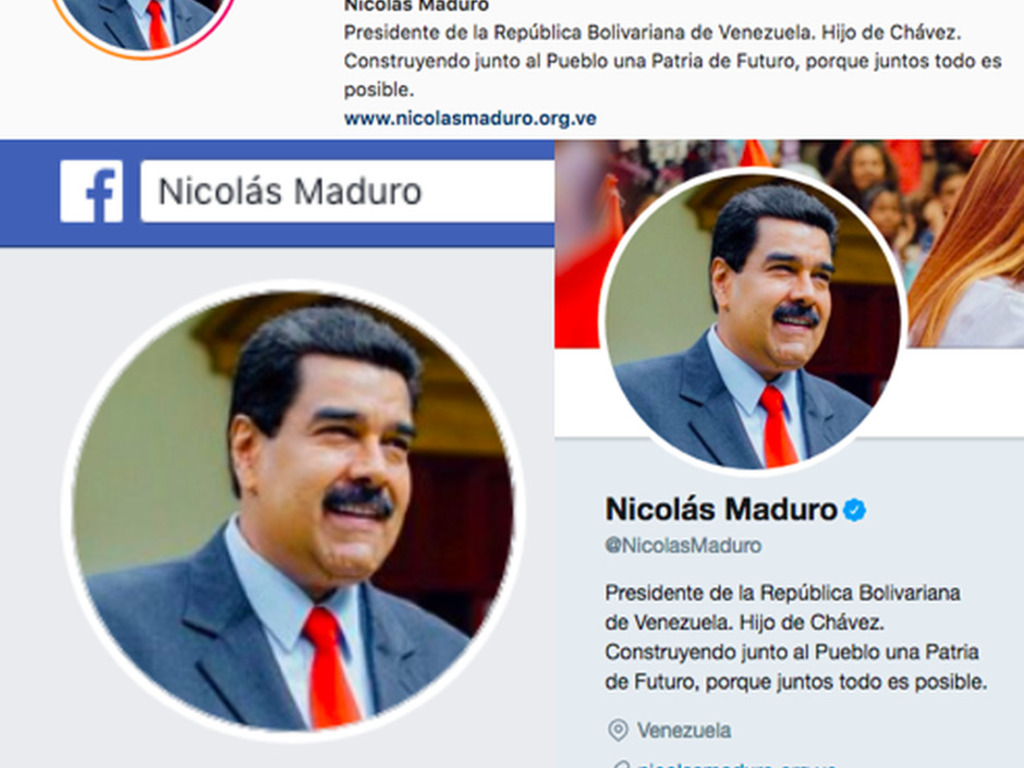 Facebook «bloque» pour un mois le compte de Maduro