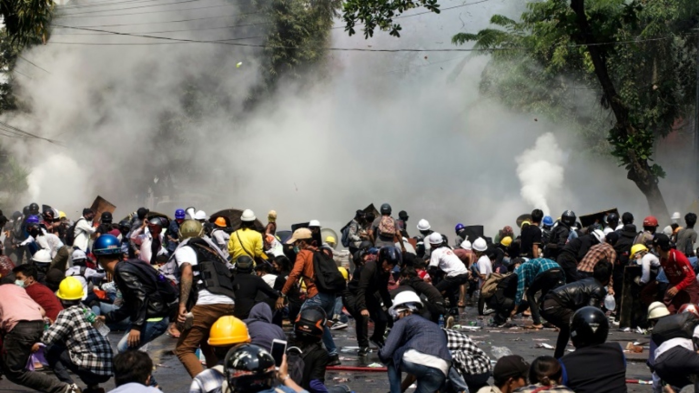 Manifestations contre le Coup d'Etat en Birmanie