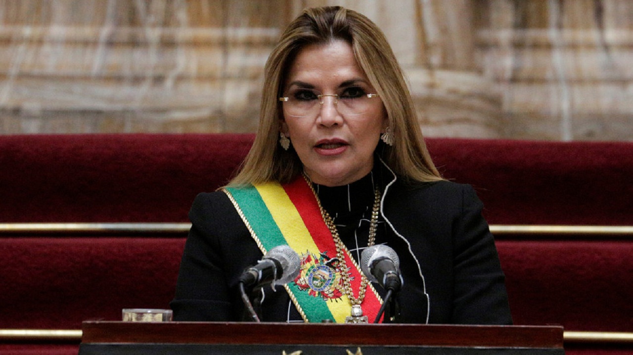 La présidente par intérim de la Bolivie, Jeanine Anez, en août 2020